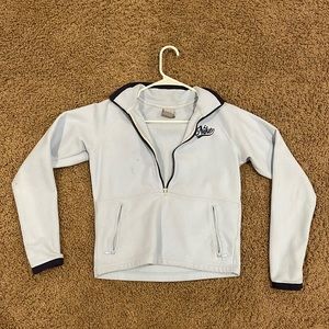 Vintage Baby Blue Embroidered Nike Half Zip Sweatshirt
